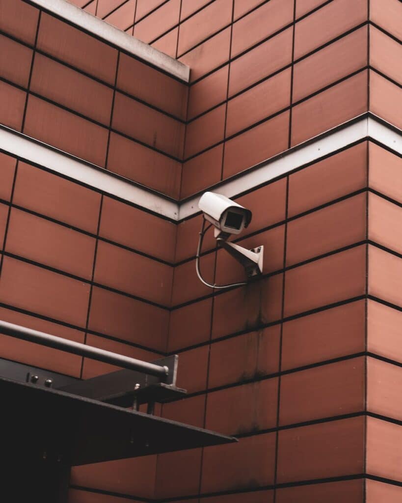 Surveillance Camera Mounted in the Wall